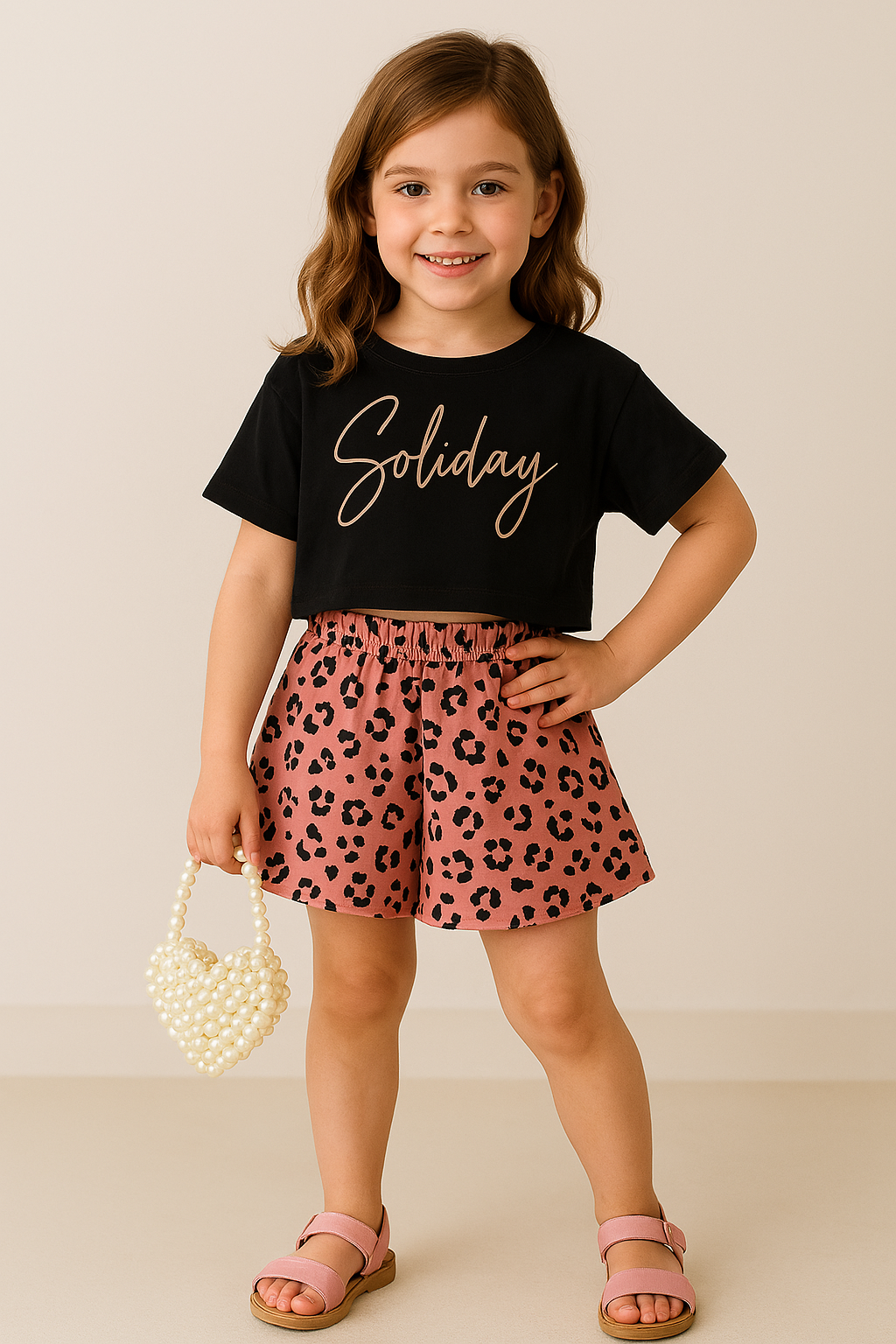 Outfit For Girls Tiger Short-Skirt Set Of 2 Pcs Size 3-12y