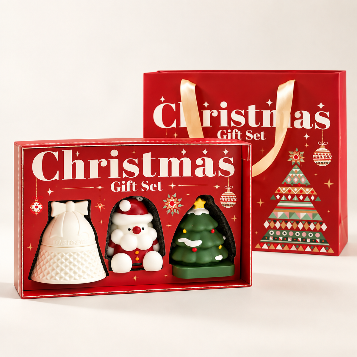 Christmas Scented Candle & Aroma Gift Set – 3 Pieces