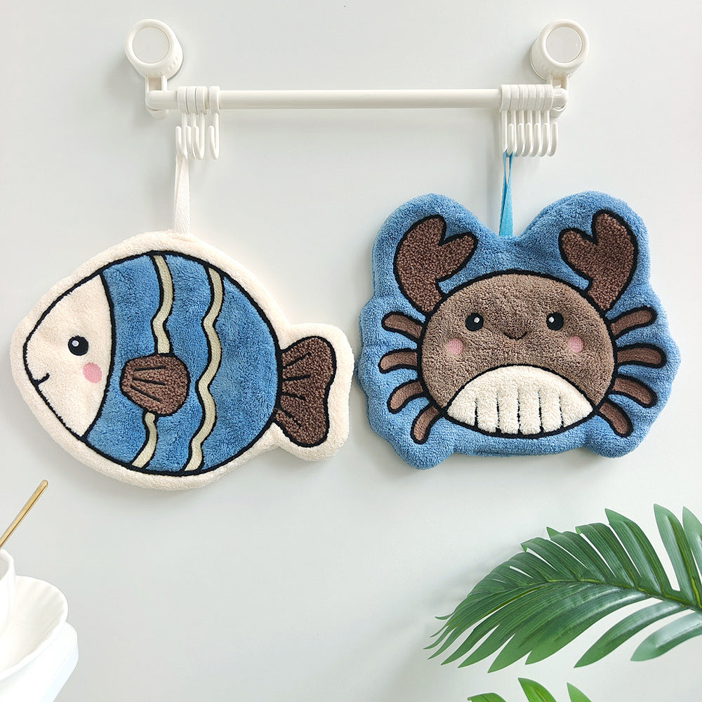 Cute Ocean Animal Hanging Hand Towel – 4 Designs