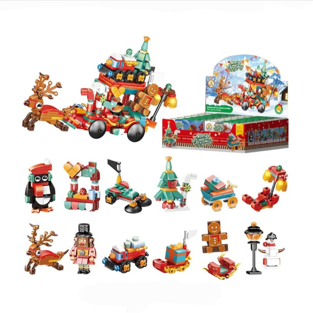 Merry Christmas Small Building Blocks Toy 12 pcs Box
