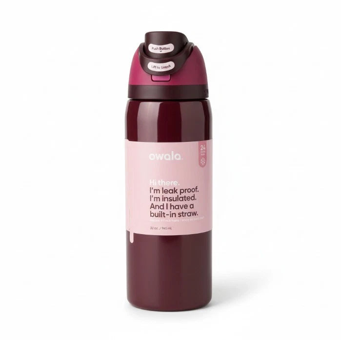 Owala Bottle Stainless Steel FreeSip Leak-proof | Black Cherry 710-950ml