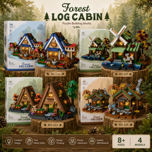 Forest Log Cabin  Building Blocks collection | 8+