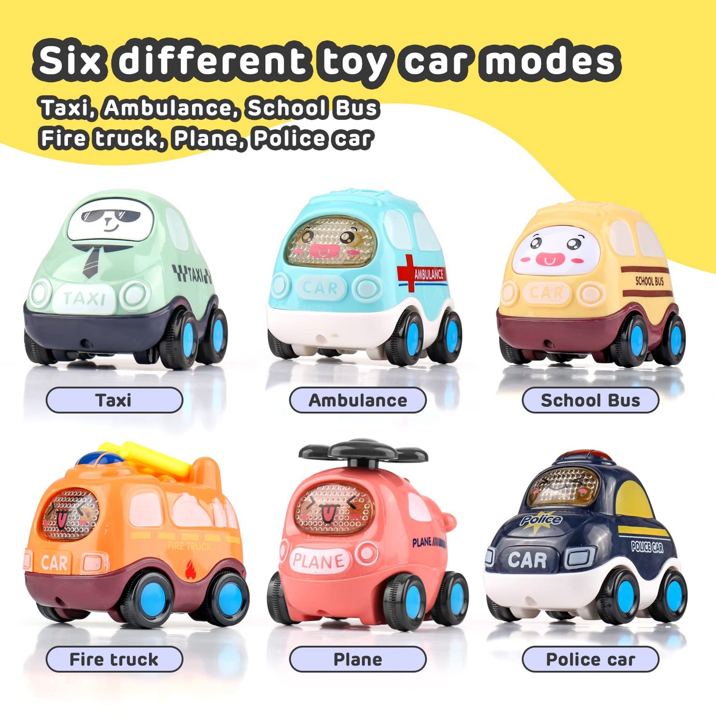 Baby Toy Car Set 6 Cars With Street Mat Bag