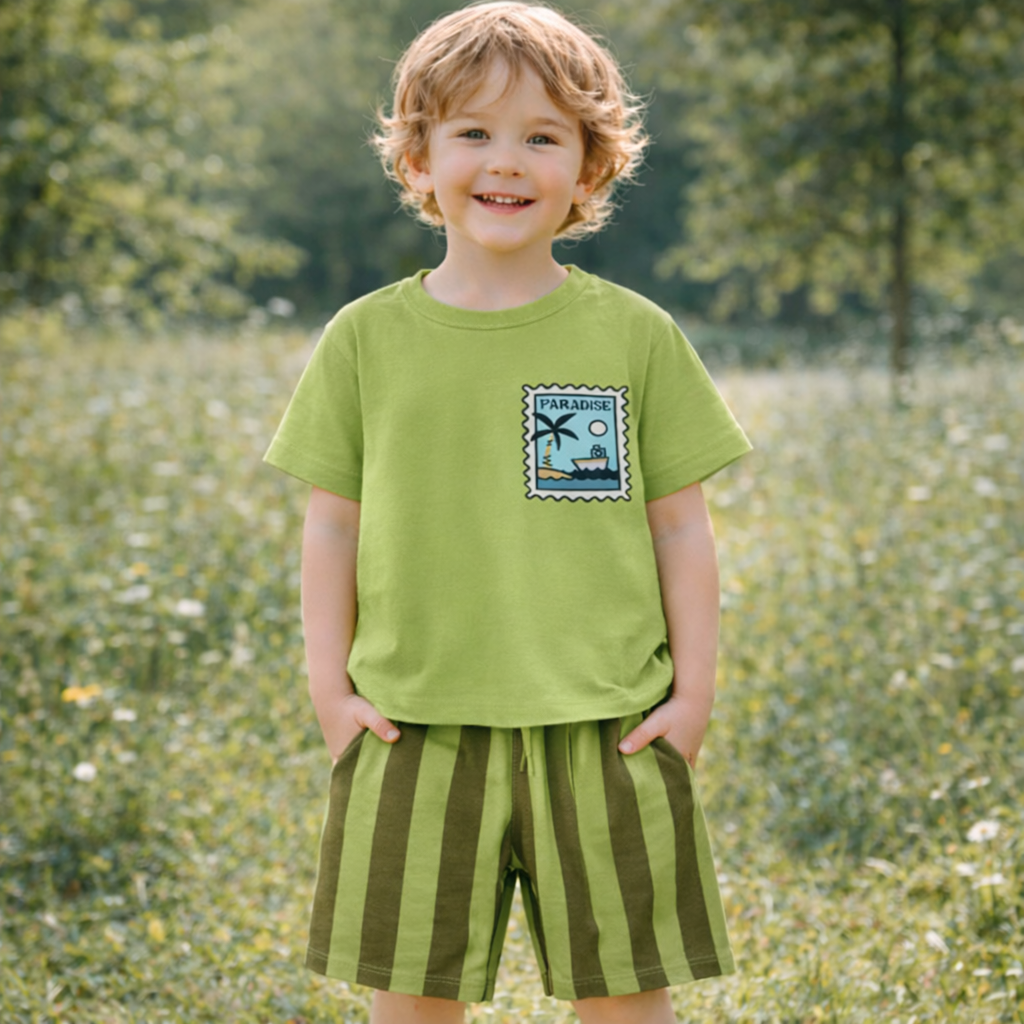 Boys Cotton Explore Florida  – Soft Summer Outfit (3–10Y)