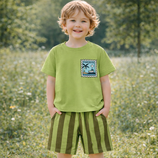 Boys Cotton Explore Florida  – Soft Summer Outfit (3–10Y)