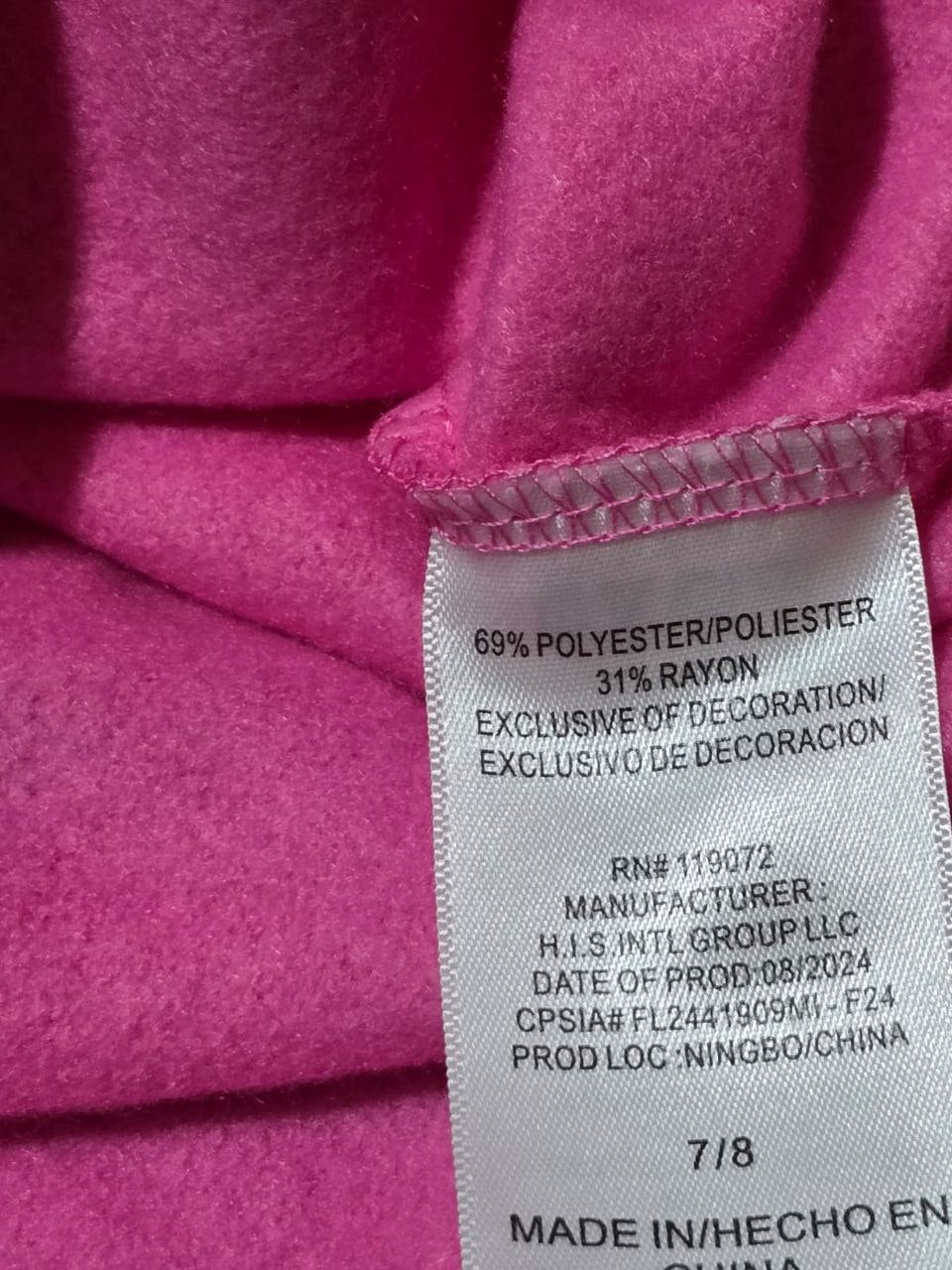 Outfit Soft Light Fleece Minnie Mouse Design Size 8-9y