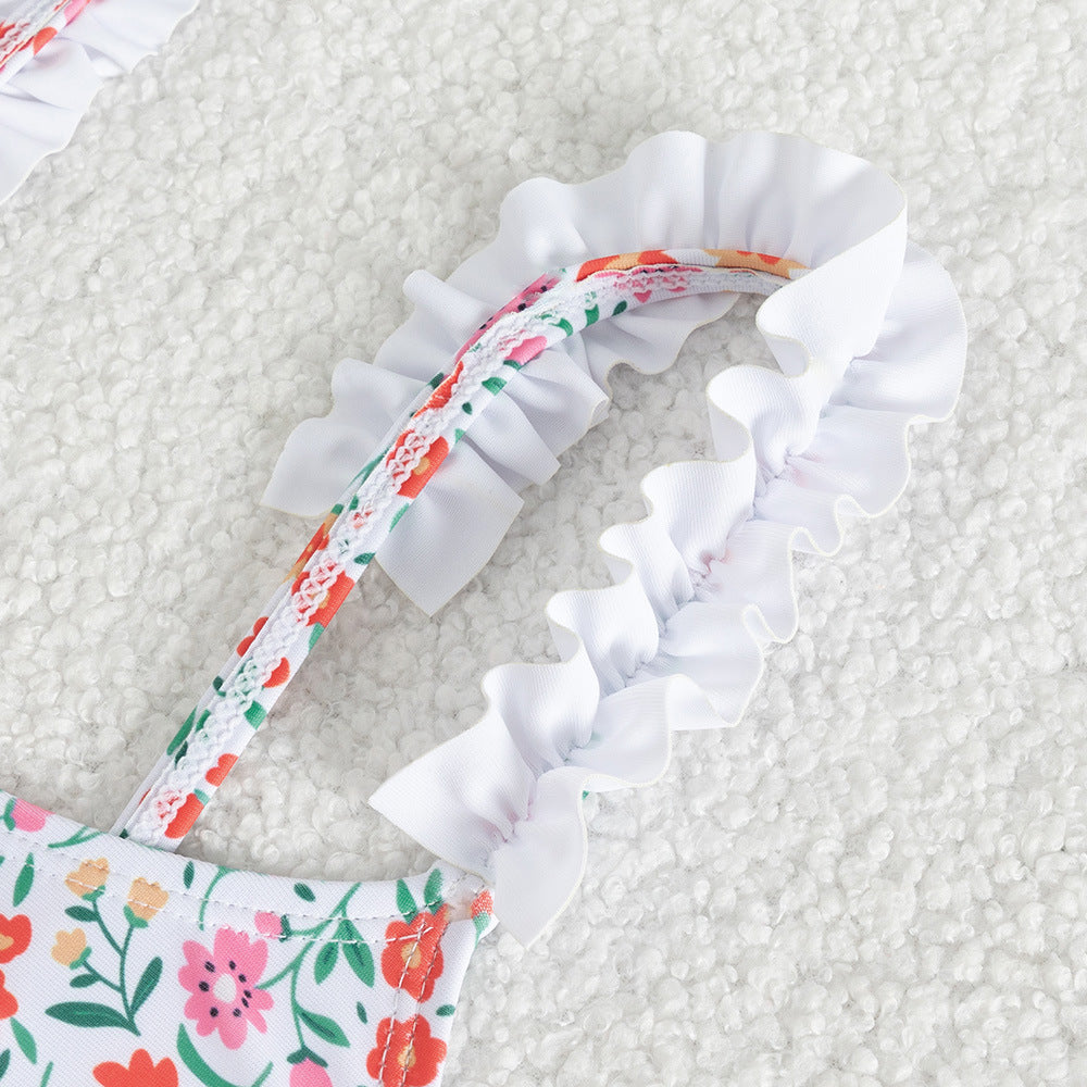 Girls Swimsuit Flower - 2pcs |Size 5-14y