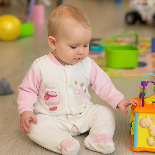 Jumpsuit For Baby Girl Cute Animals Design Size 0-12 Months