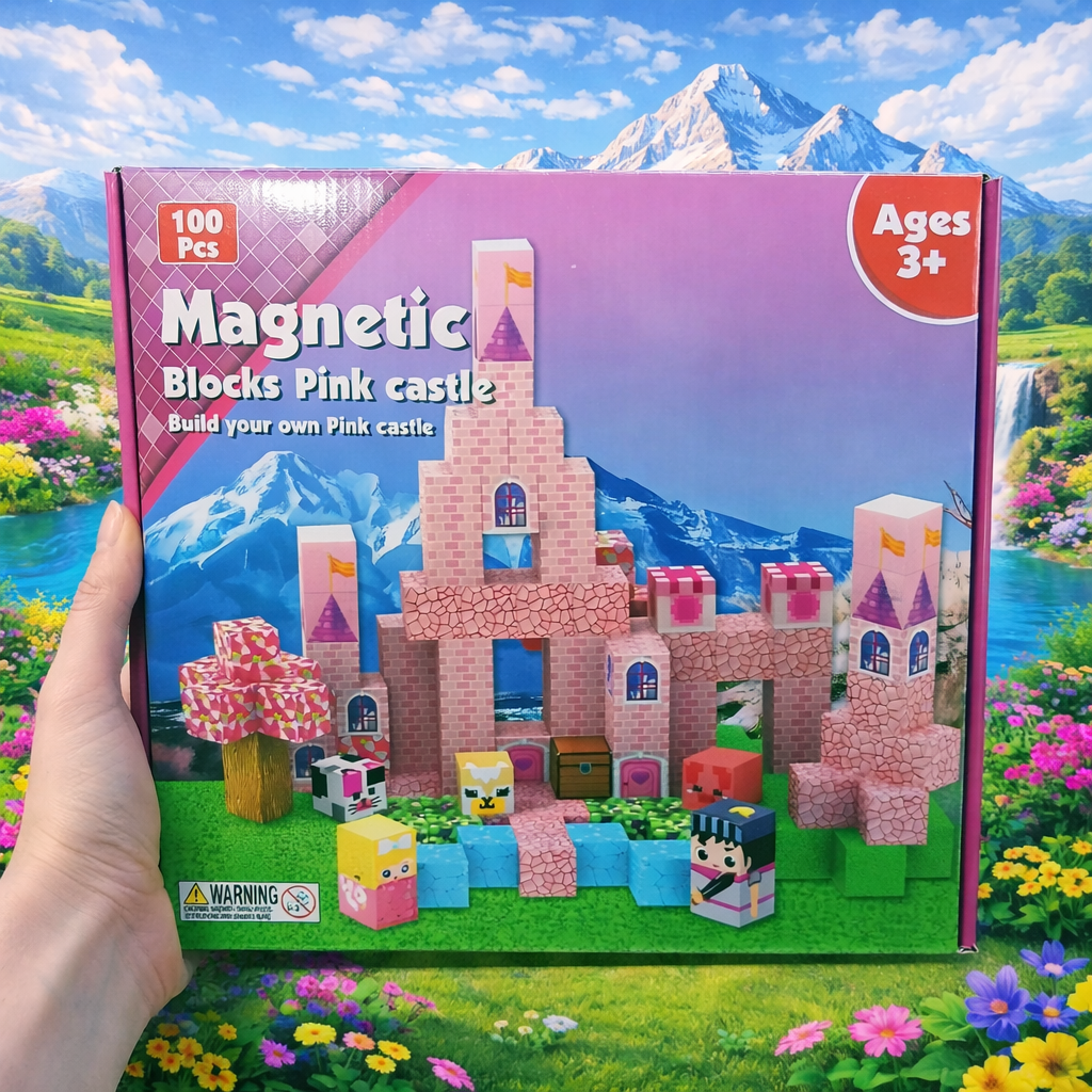 Magnetic Building Cubes Set – 100 Pieces | Ages 3+