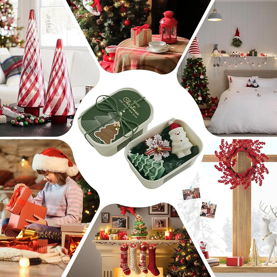 Christmas Scented Candle Gift Set | Red & Green