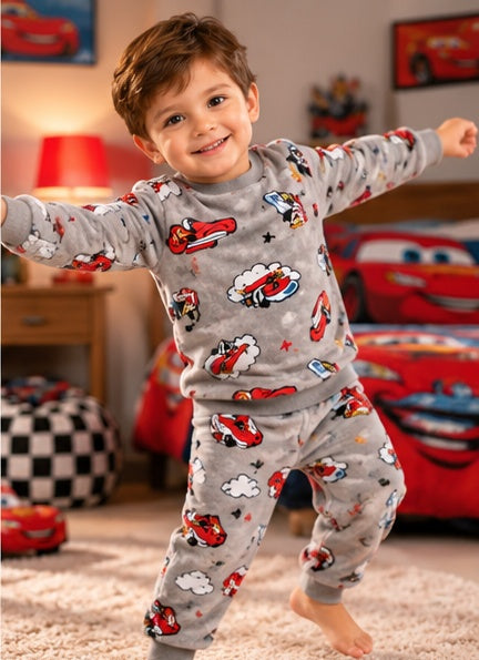 Kids’ Warm Winter Disney Cars Pajama Set | 1–5Y