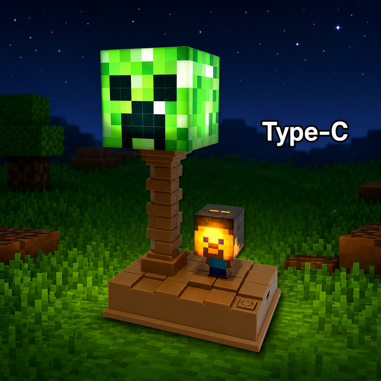 Table Lamp Minecraft | USB Rechargeable