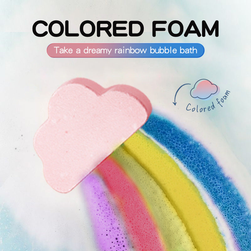 Cloud Bath Bombs Rainbow Foam | gentle cleansing , skin care and relaxation