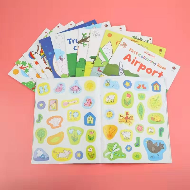 Usborne Colouring Book With Stickers - Soft Cover | 3+