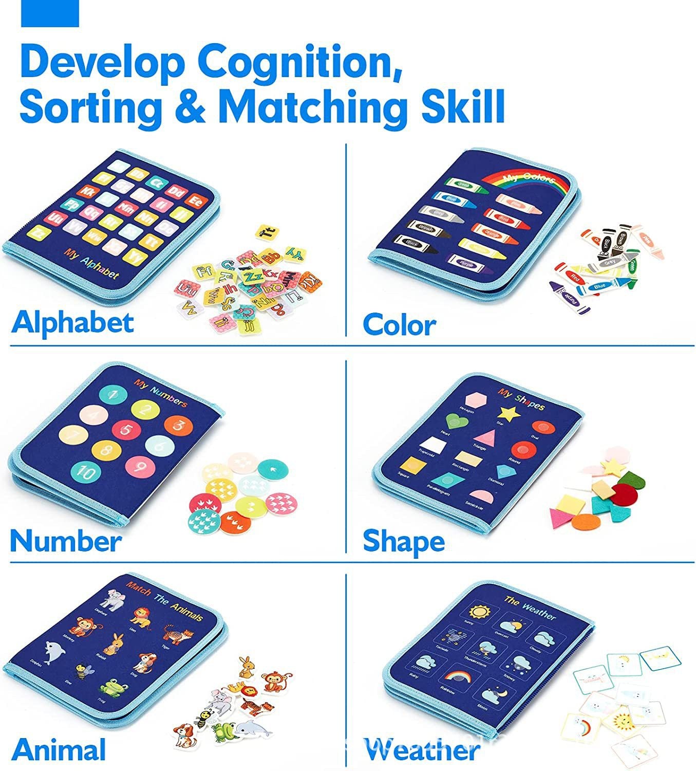 Toddler Busy Board Sensory Preschool Educational Toy For Kids