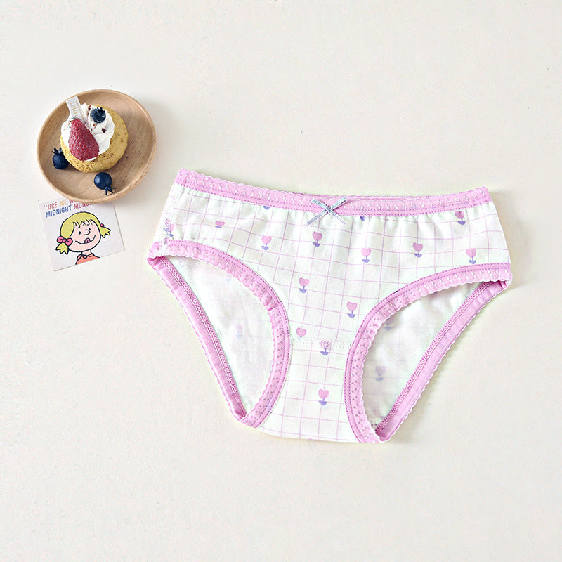 Girls Cotton Panties ( 4 Pcs ) Purple Tulip | Size 2-12y