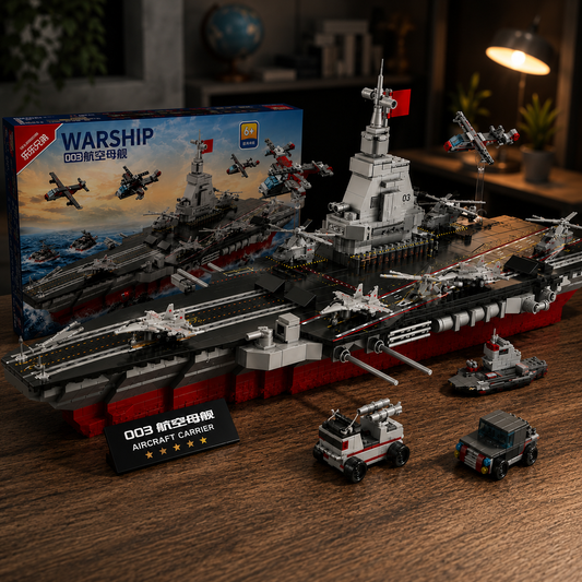 Military Warship Aircraft Carrier Building Block Set |6+