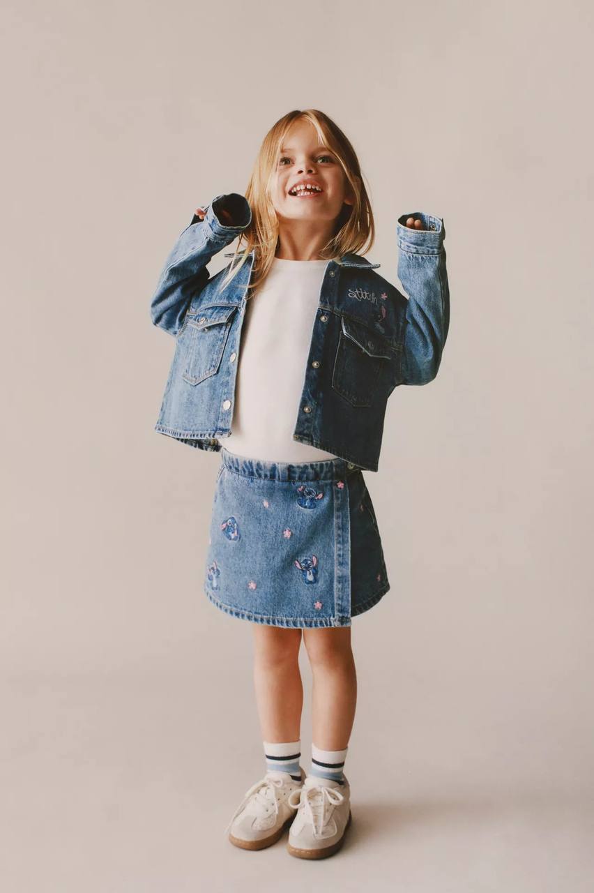 Outfit Jeans Set Jacket&Short Stitch Design Size 2-8y