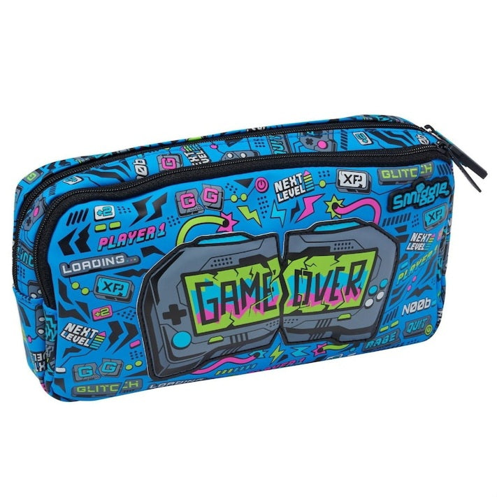 Smiggle Pencil Case | Blue Game Over