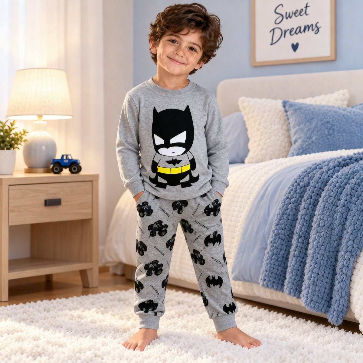 Boys’ 100% Cotton Batman Pajama Set | 0–8Y