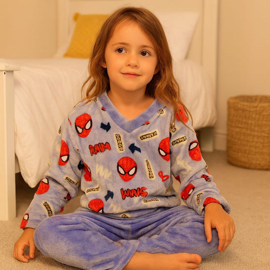Pyjama Warm Spider Man Design Size 9-16y