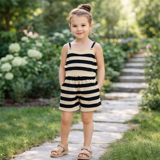 Girls Cotton Lines Set – Soft Summer Outfit (9-10Y)