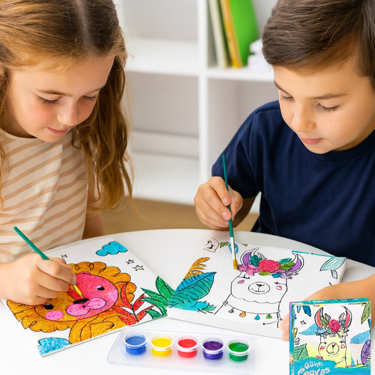 DIY Glitter Canvas Painting Kit For Kids Lion/Lama Design