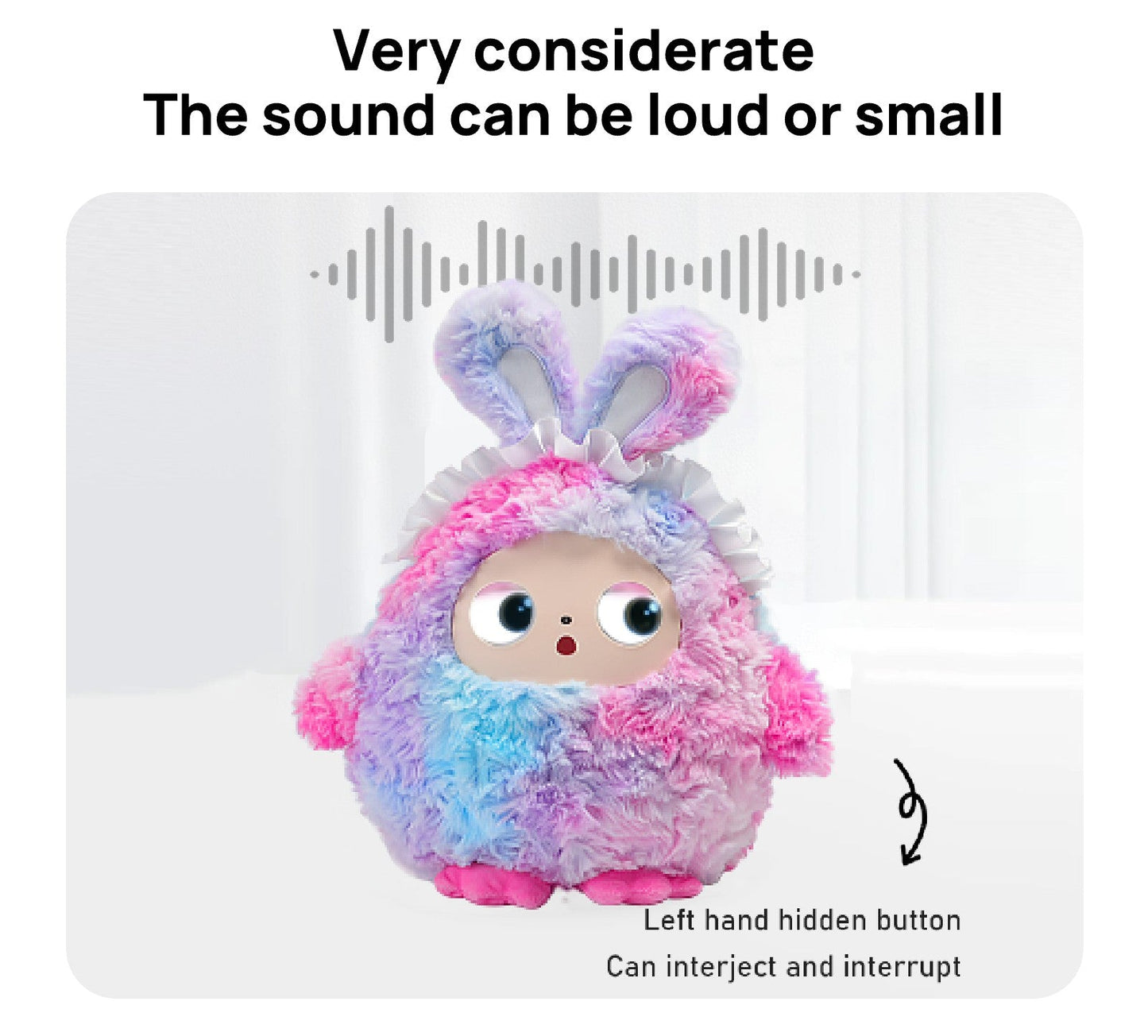 AI Plush Toy Smart Voice & Led Eyes Interactive Companion Rechargeable 3-12y