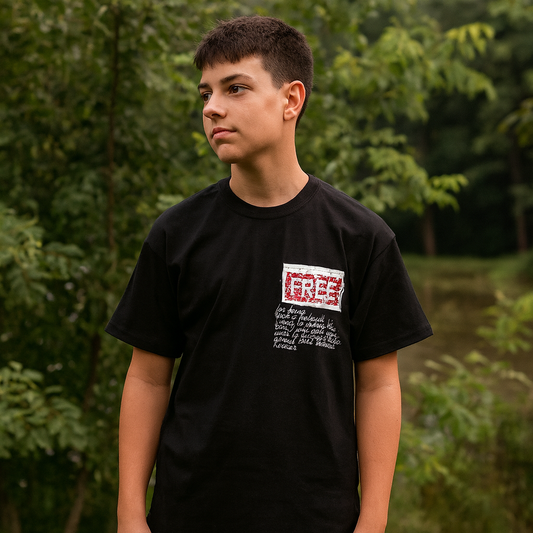 Black t-shirt Free Design Size Medium