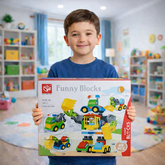 Funny Blocks Auto Robot Building Set – 49 Pieces