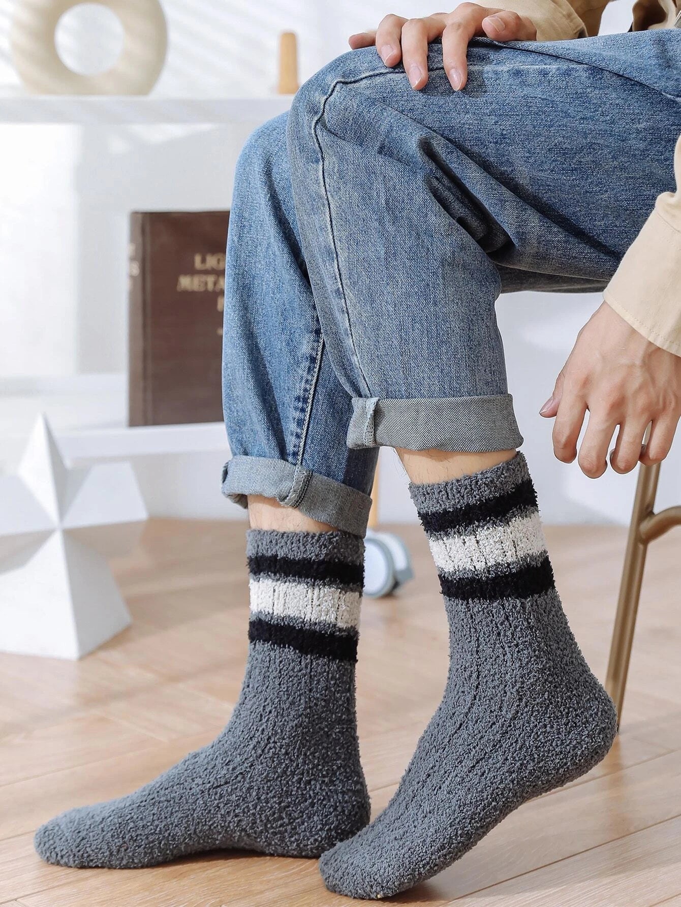 Warm Cozy Fuzzy Socks For Men One Size