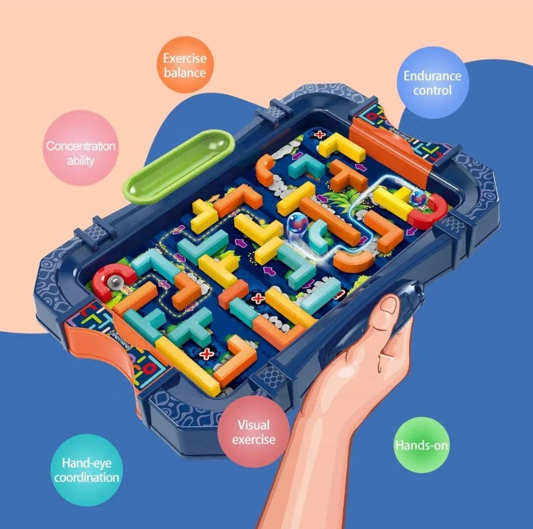 3D Tilt Maze Puzzle Game Board Interactive Handheld Brain Tester For Kids & Adults