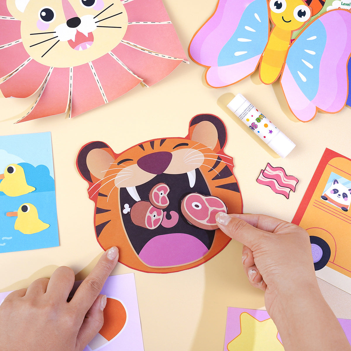 Scissor Skills Cut, Fold & Paste Activity Kit – 25 Activities | 3+