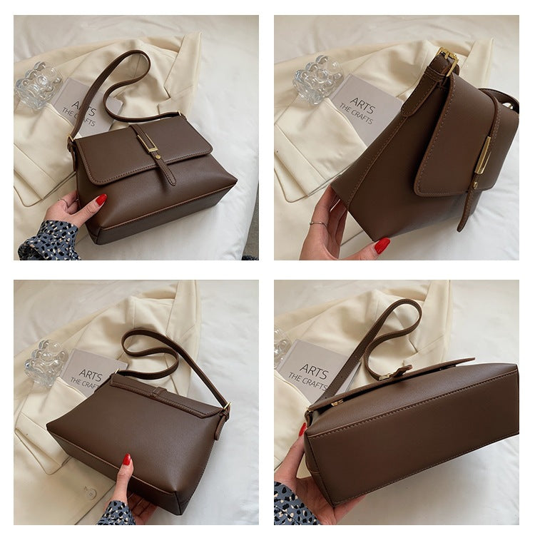 Elegant Brown Crossbody Shoulder Bag