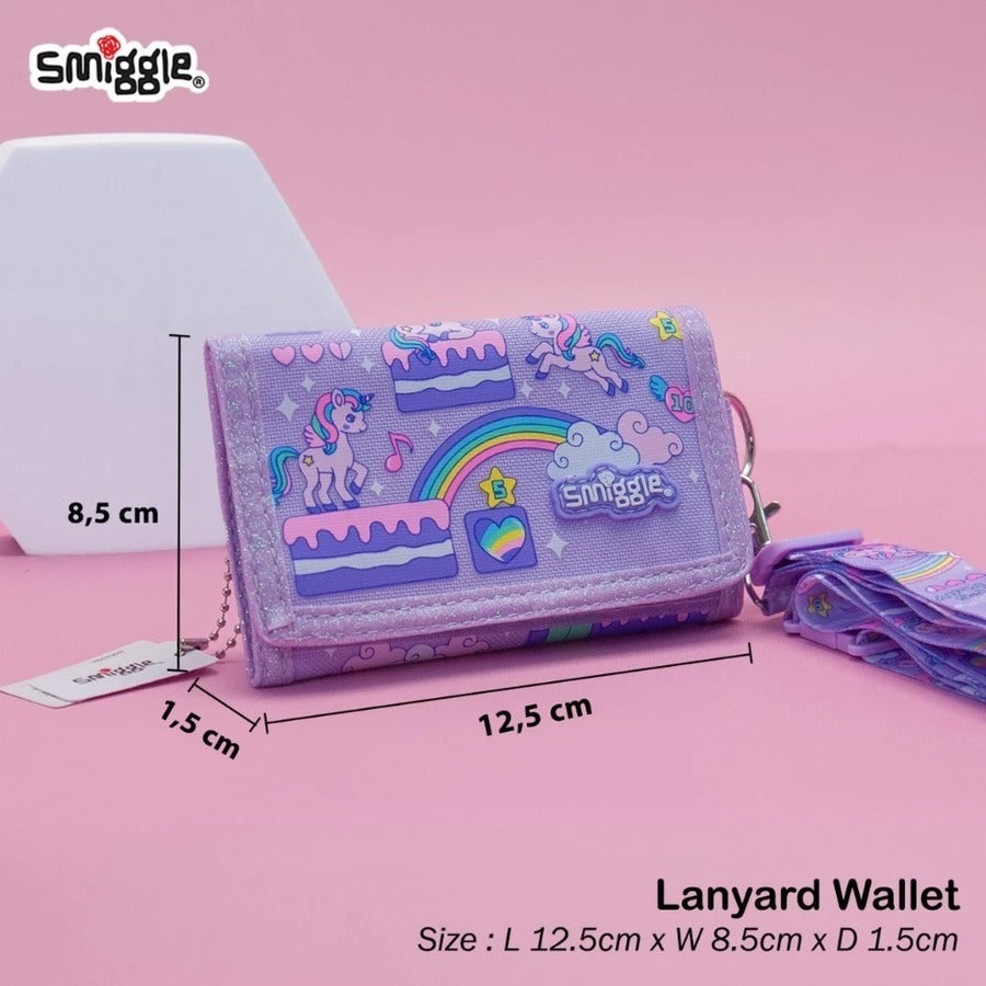Smiggle Wallet | Lanyard | Unicorn | Rainbow