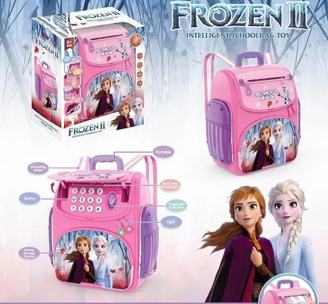 Frozen Schoolbag Money Bank With Fingerprint