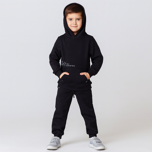 Warm Black Outfit For Boys Size 6y