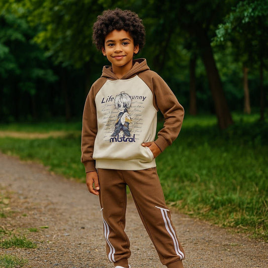 Outfit Cotton  For Boys Set Of 2 Pcs Size 5-8y