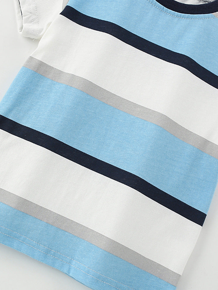 Boys Cotton Blue And White  – Soft Summer Outfit (4–10Y)