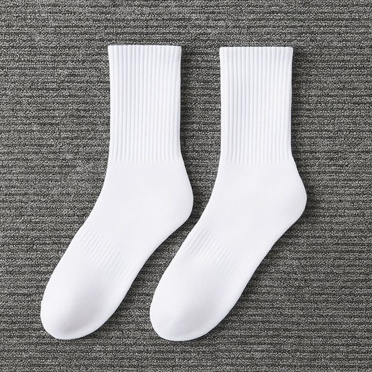 Cotton White Long Socks Size 37-45