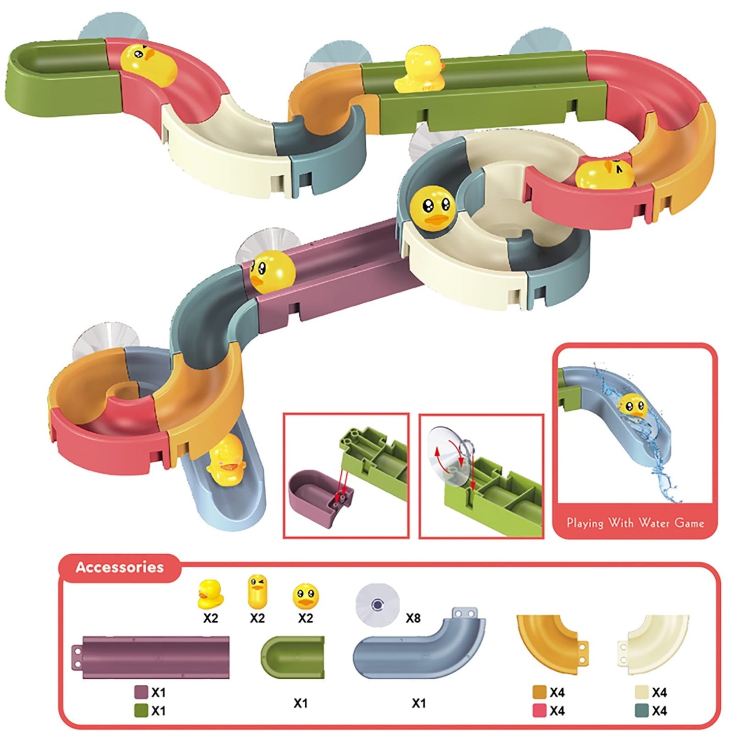 Slideway Bath Toy | 34pcs | 3+