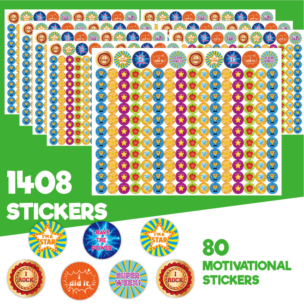 Motivational Sticker Book. Reward Chart Pad