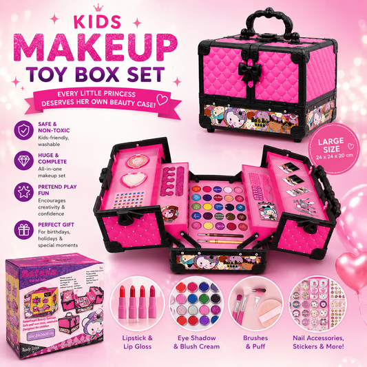 Kids Makeup Set For Girls – Princess Cosmetic Beauty Box✨💄
