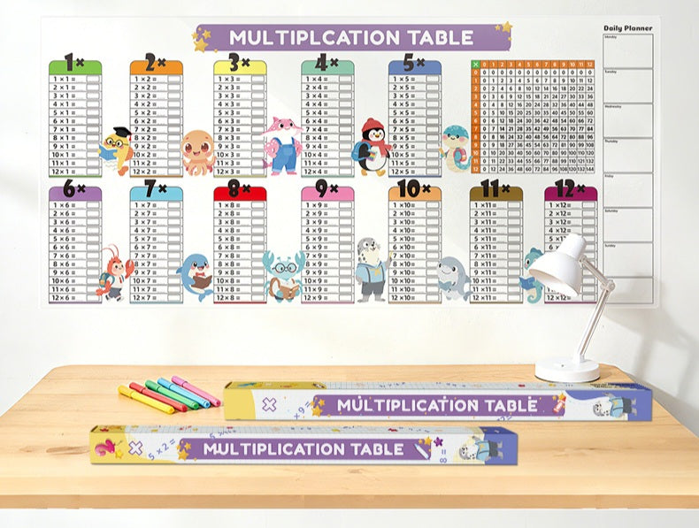 Kids Math Learning Table | 4 Designs – Sold Separately | Size 3×41.5×3cm