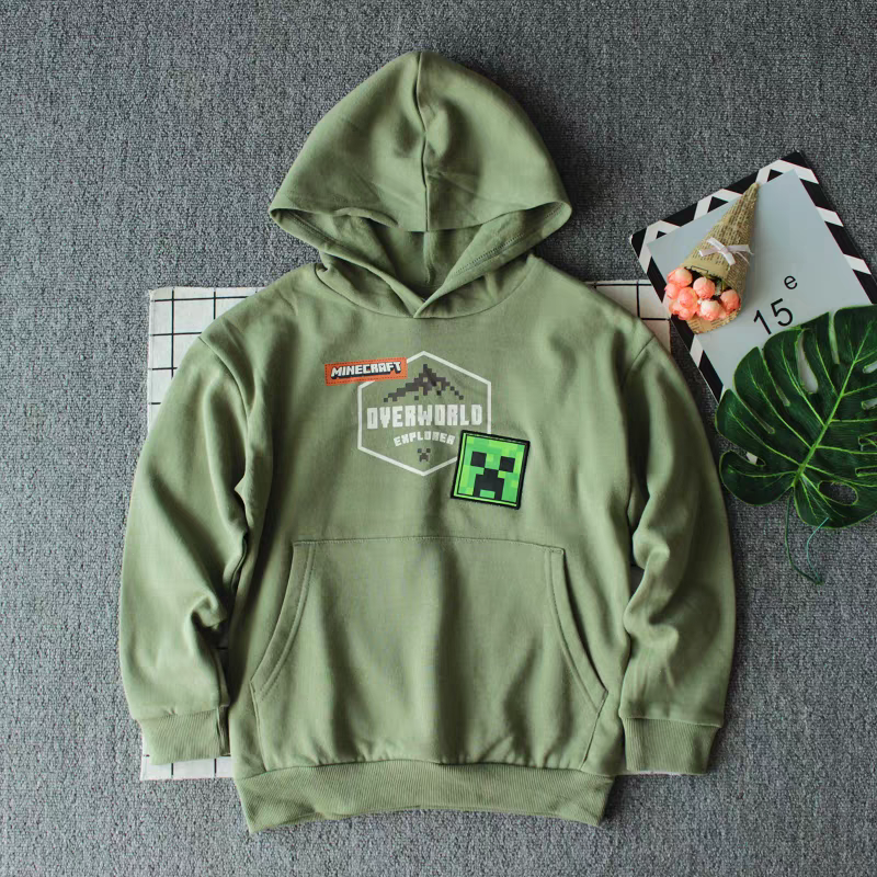 Hoodie Minecraft Design With Fleece 6-16y