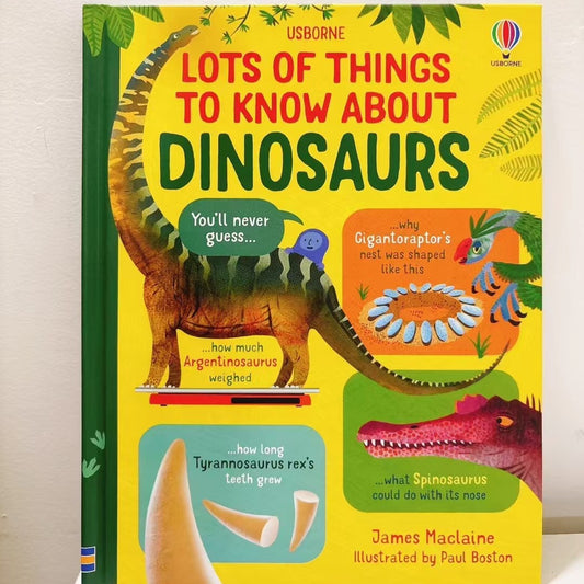 Usborne Lots Of Things To Know About Dinosaurs | Hard Cover | 6+