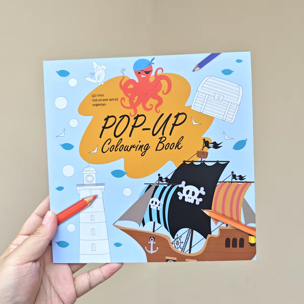 Pop-Up Colouring Book Set – Pirate Theme