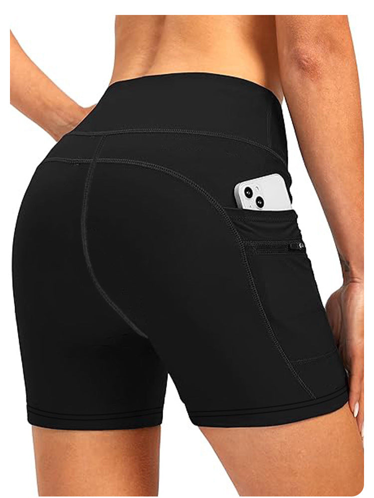 Women High-Waisted Pocket Biker Shorts | Size S-XL
