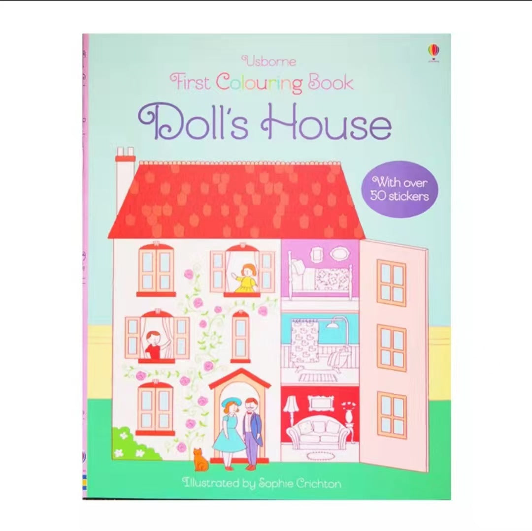 Usborne Colouring Book With Stickers - Soft Cover | 3+