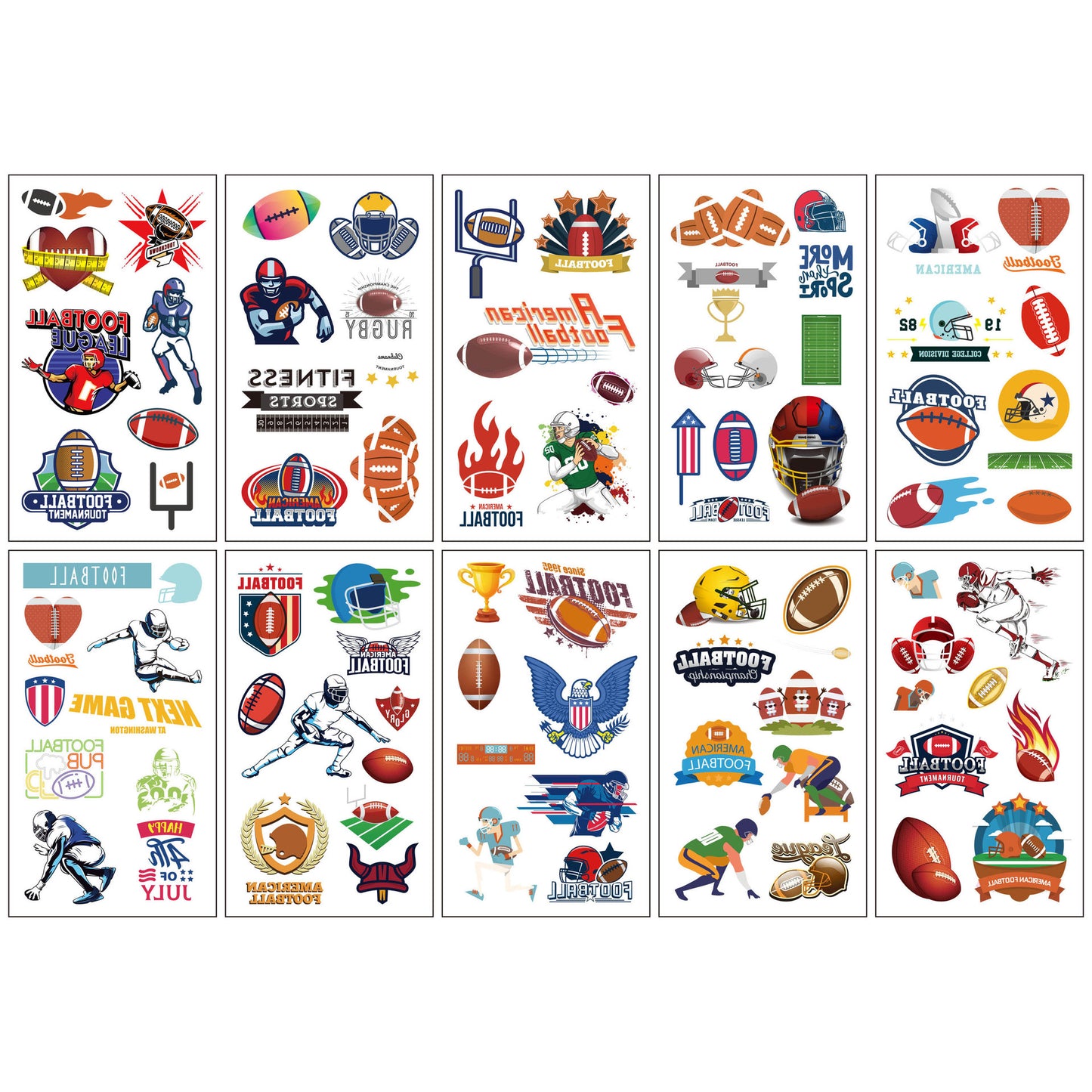 Tattoo Removable Stickers Temporary Designs For Kids - 10 Pcs Pack